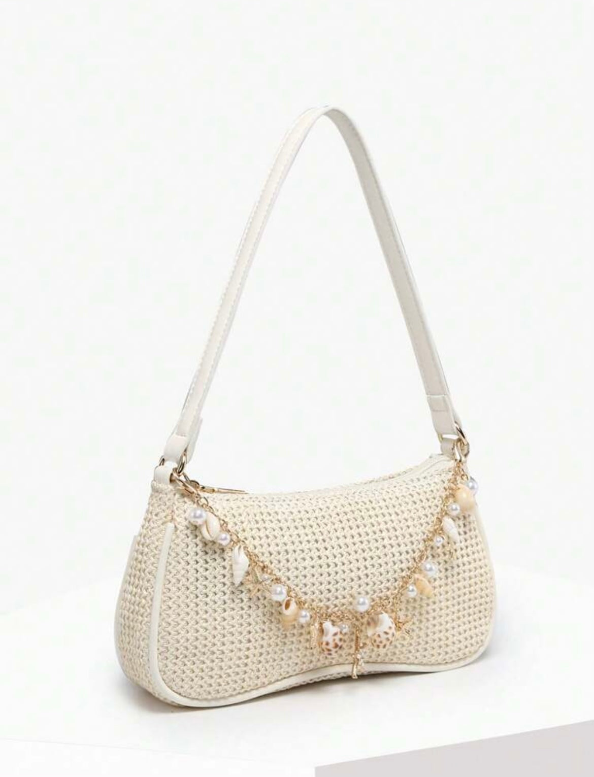 Sea shell & pearls purse