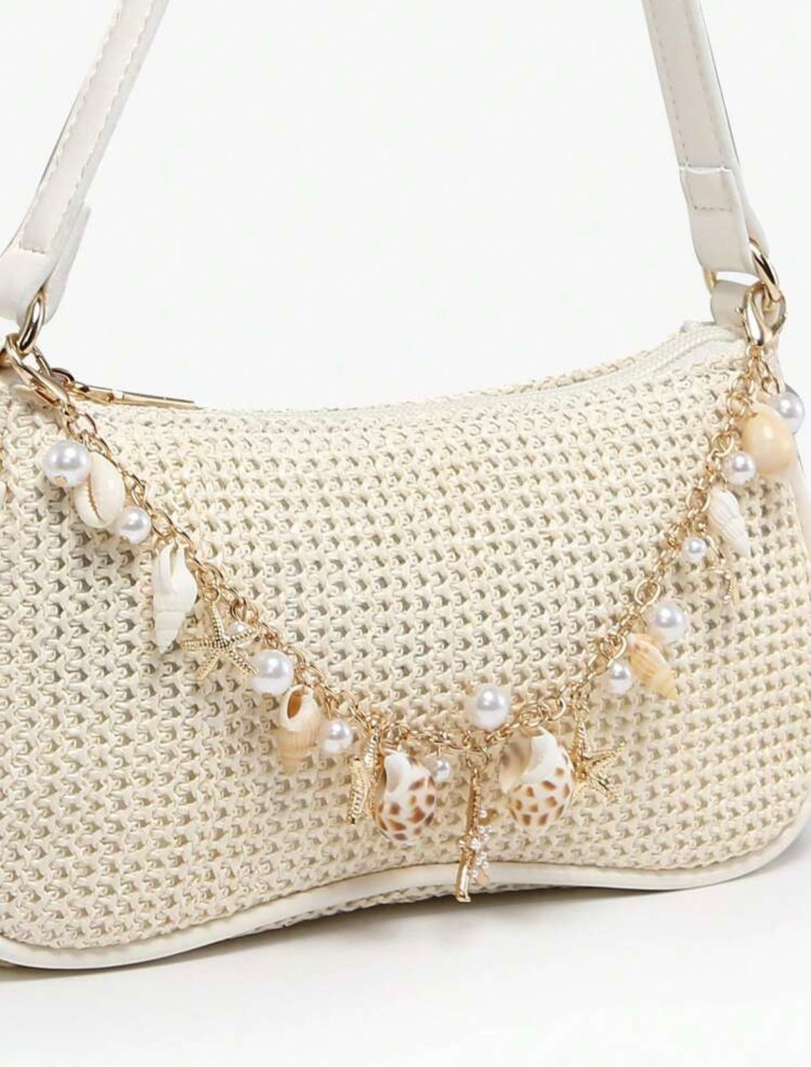 Sea shell & pearls purse