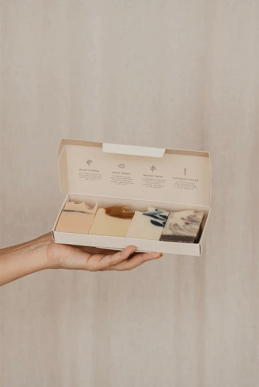 Coffret découverte | 100 % naturel |
Coffret cadeau barres de savon corps best-sellers