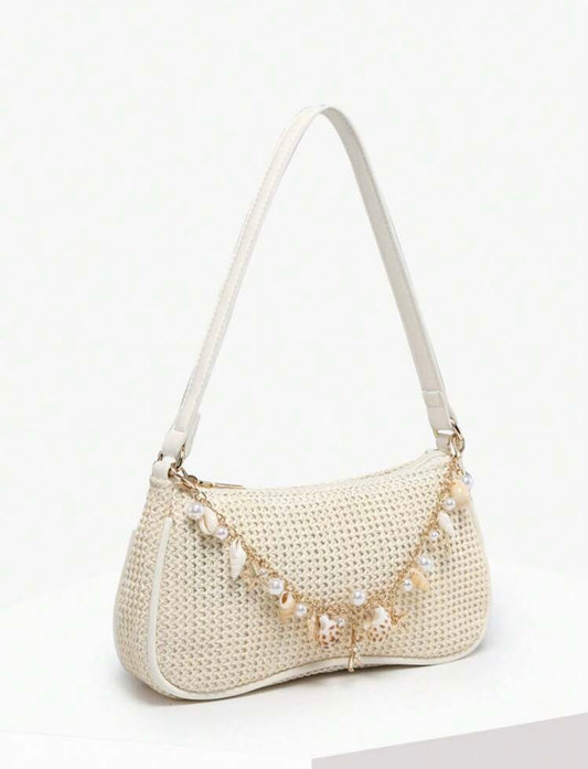 Sea shell & pearls purse