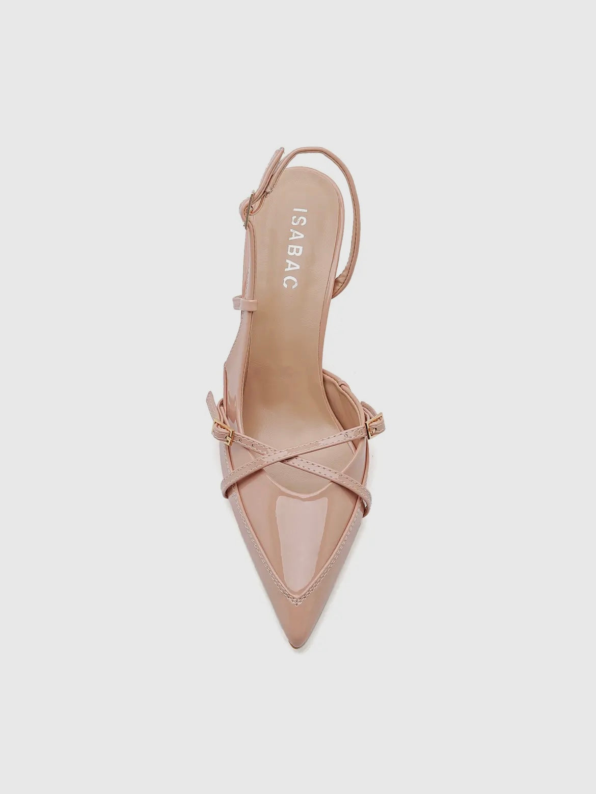 Talons clean baddie en vernis rose avec brides à boucles