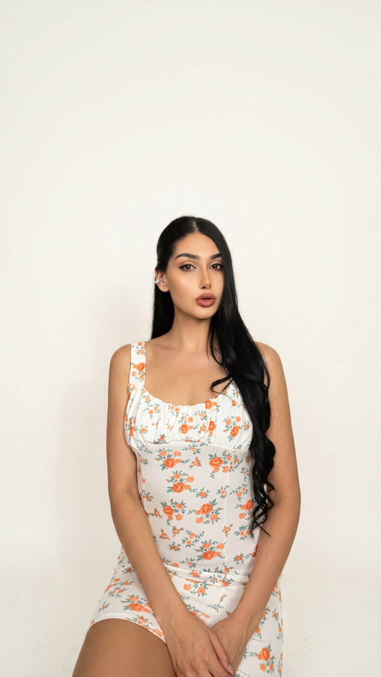 Robe courte florale